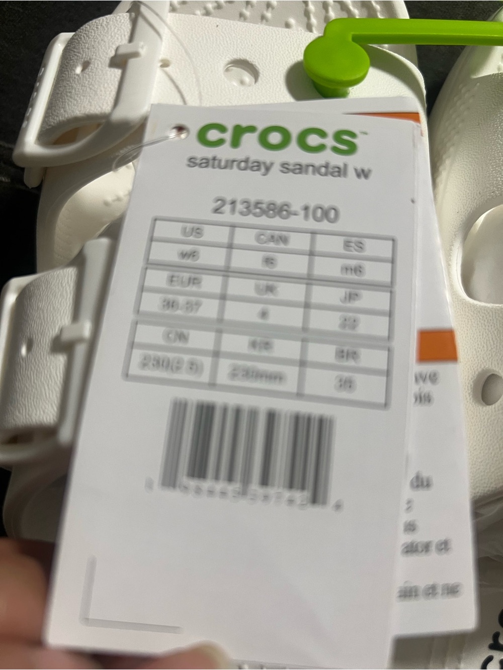 Women’s croc Saturday sandals white - Picture 3 of 7